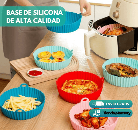 5 PIEZAS - BASE DE SILICONA PARA AIRFRYER - Mega descuento