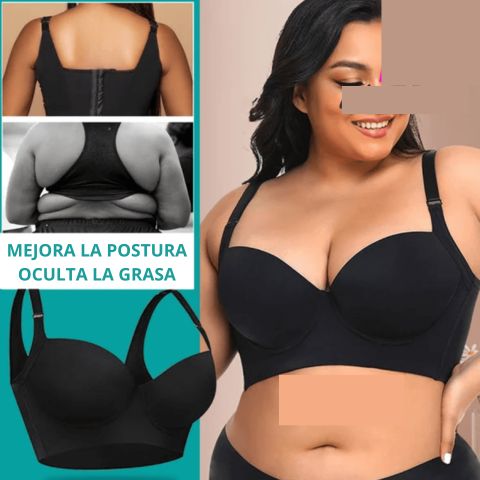 COMPRE 1 LLÉVESE 2 - Corpiño 5D Push Up - Oculta la Grasa de la Espalda - Bajo el Brazo - Imperfecciones